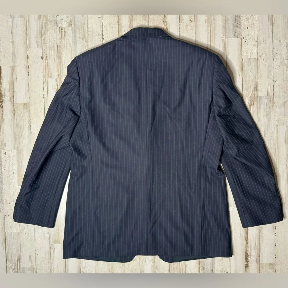 Ralph Ralph Lauren Blazer Jacket Men's 44R Navy Blue Classic Stripe